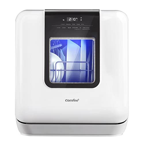 Comfee 16.5-in Portable Countertop Dishwasher (White), 62-dBA